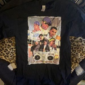 NEVER WORN medium biggie and east cost rappers printed design tee